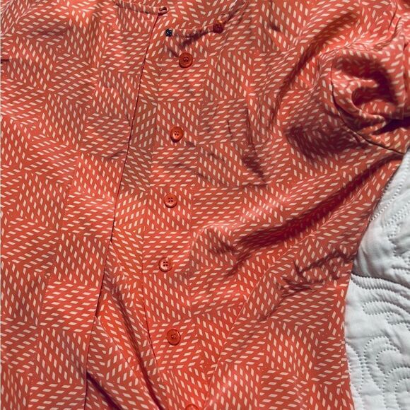 CARLISLE Silk Peachy Button Down 80s Blouse striped shoulder pads Vintage - Picture 11 of 12